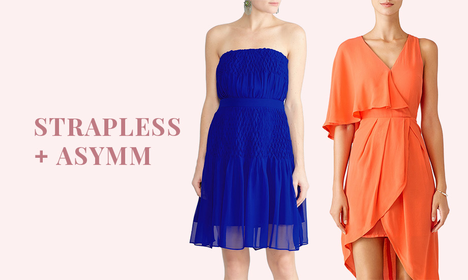 What to Wear with Strapless and Asymmetrical Dresses