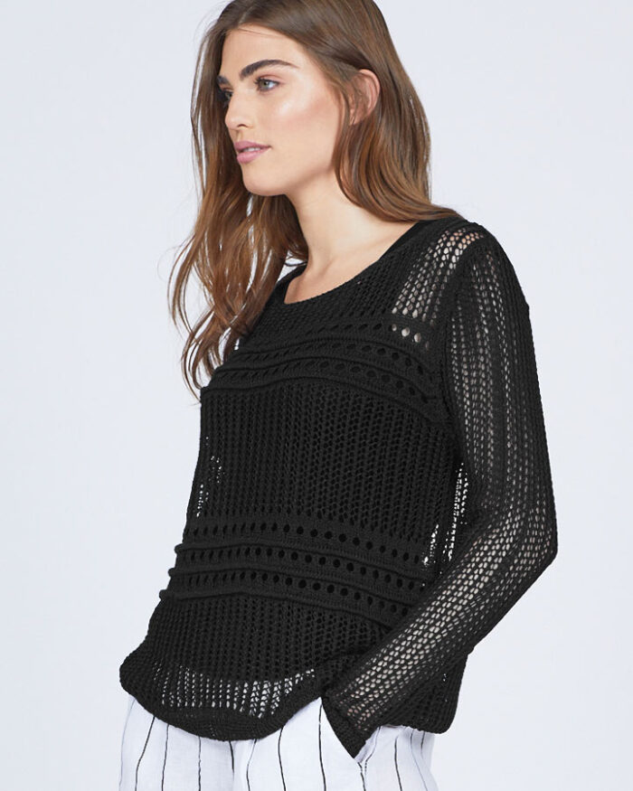 pistache-clothing-light-crochet-knit-sweater-black-dianes-lingerie-vancouver-720x900
