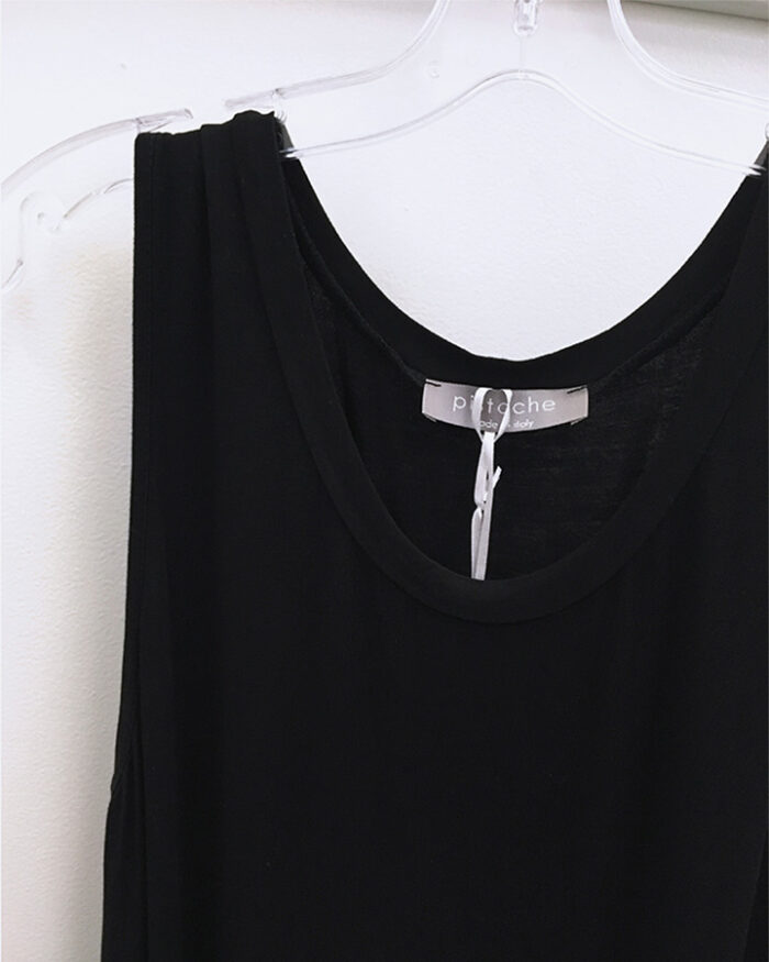pistache-clothing-sleveless-dress-crepe-hem-black-03-dianes-lingerie-vancouver-720x900
